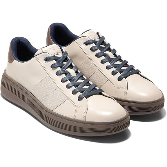 Cole Haan Men's Grand Crosscourt Premier, Silver Lining/Truffle, 8.5 M US