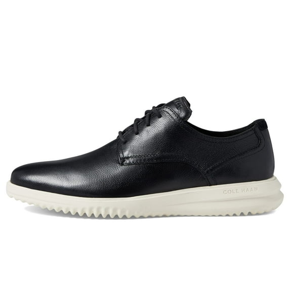 Cole Haan Men's Grand+ Plain Toe Oxford, Black Leather/Ivory, 10.5