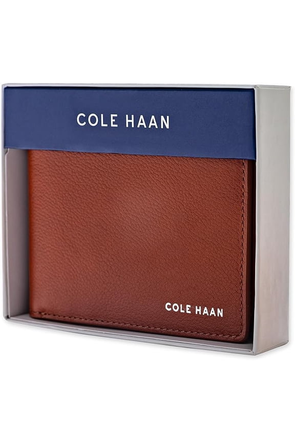 Men's Luxe Rfid Boxshine Extra Capacity Bifold Wallet - Cognac