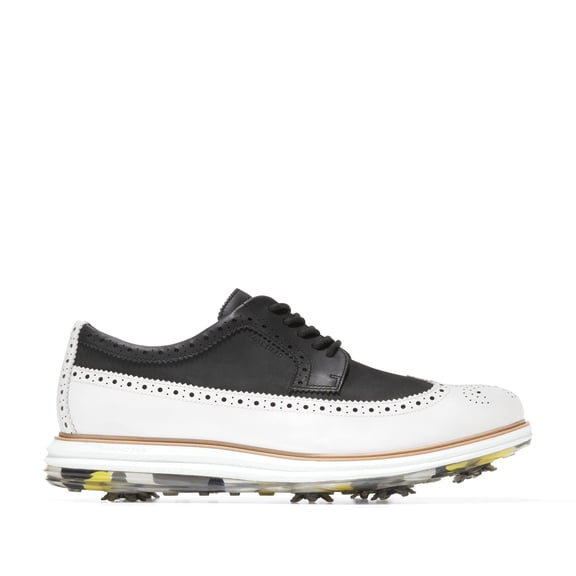 Cole Haan Men's ORIGINALGRAND Tour Golf Waterproof Oxford, Black/Optic White/Natural/Optic White, 8.5