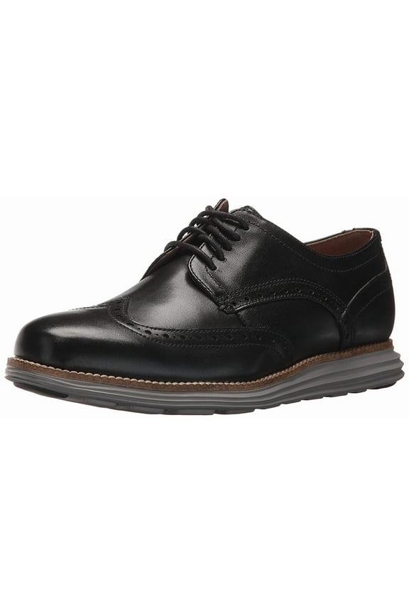 Men's Original Grand Wingtip Cushioned Oxford Shoe (Black, 8.5)