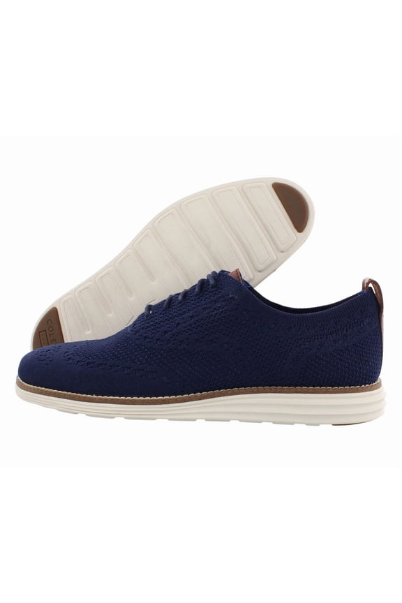 Men's Shoes Oxfords, Medium Flat Heel Wingtip Navy, 10