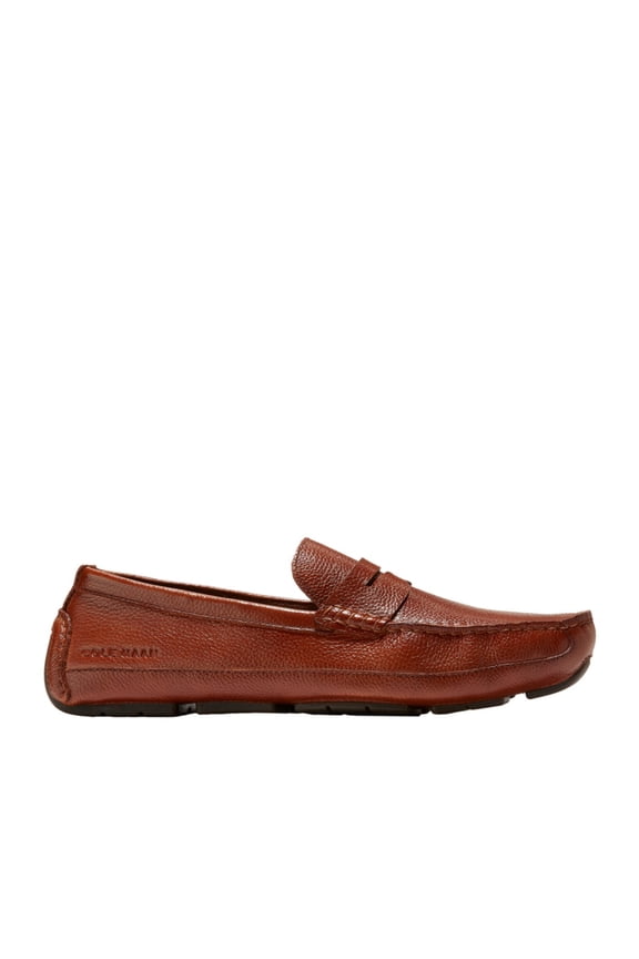 Men's Wyatt Penny Driver, Leather Shoes British Tan/Nicotine