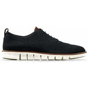 Cole Haan Mens ZEROGRAND Stitchlite Wingtip Oxford Shoe, Black/Ivory