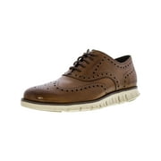 Cole Haan Mens Zerogrand Wing Oxford British Tan Ankle-High Leather Shoe - 9M