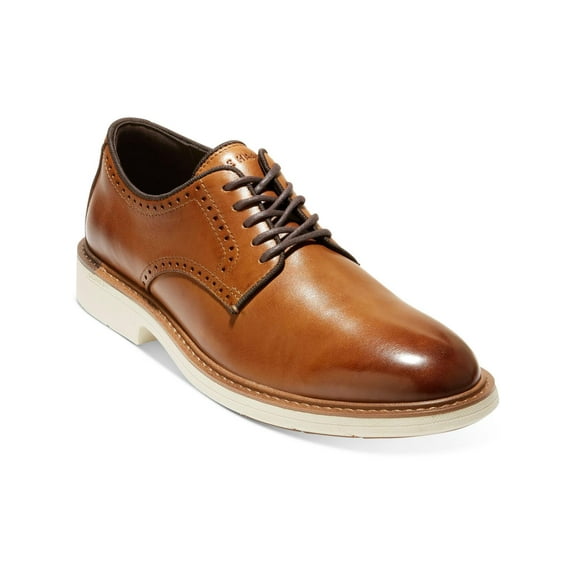 Cole Haan Mens Goto Plain Toe OX Leather Round Toe Oxfords