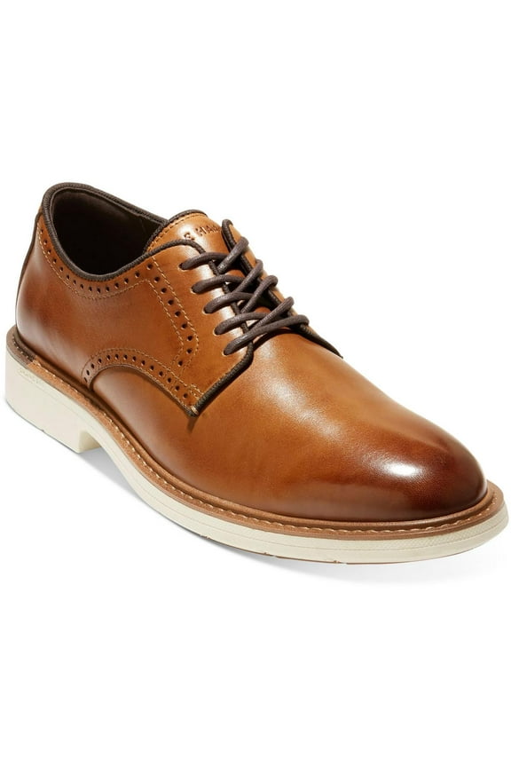 Mens Goto Plain Toe OX Leather Round Toe Oxfords