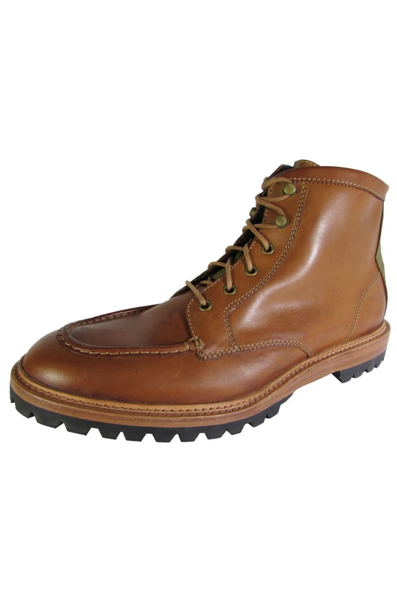 Mens Judson Moc Toe Boot Leather Boot Shoes, Papaya, US 4.5