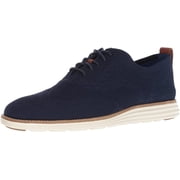 Cole Haan Mens Original Grand Knit Wing TIP II Sneaker - Navy/Ivory - 9