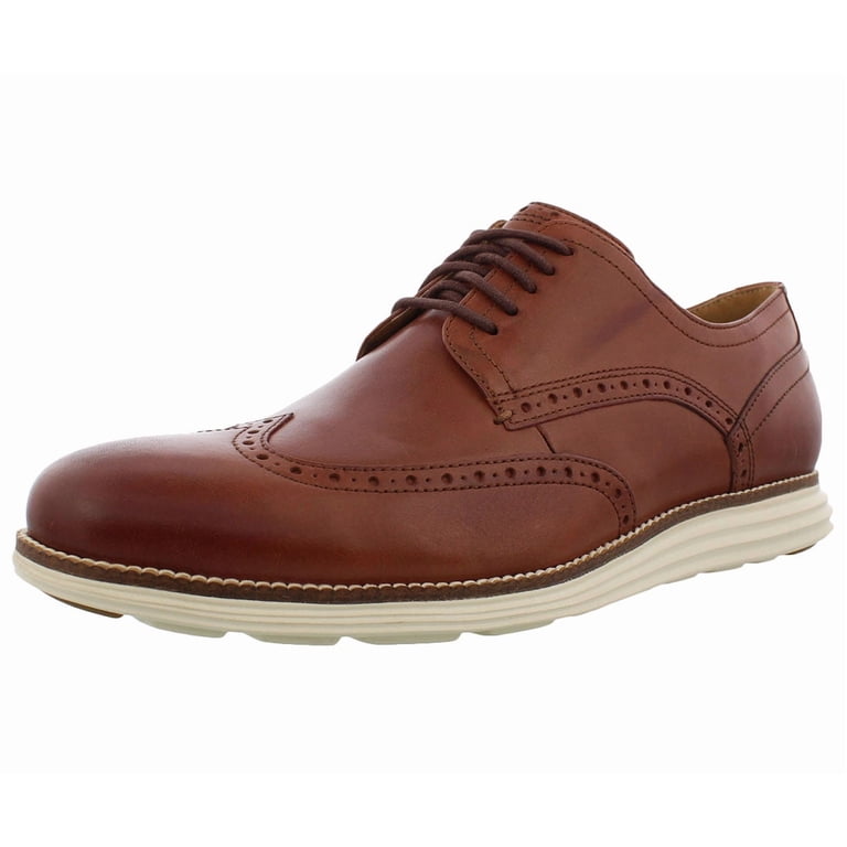 Cole Haan Mens Leather Wingtip Oxfords, Brogue Lace-Up  display picture 1