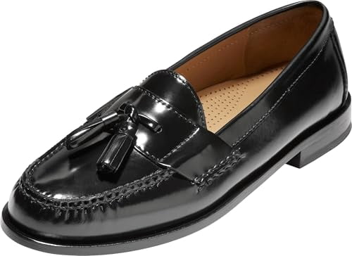 COLE HAAN Pinch Tassel  Dress Shoes Sz 10.5 Mens Black Leather Loafers Casual Men main image 2