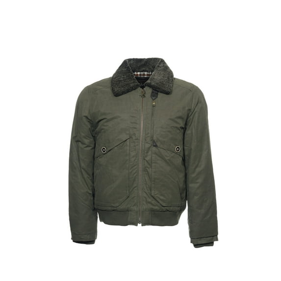 Cole Haan Mens Thermore Insulated Shearling Bomber Jacket (XLarge, Army Green)