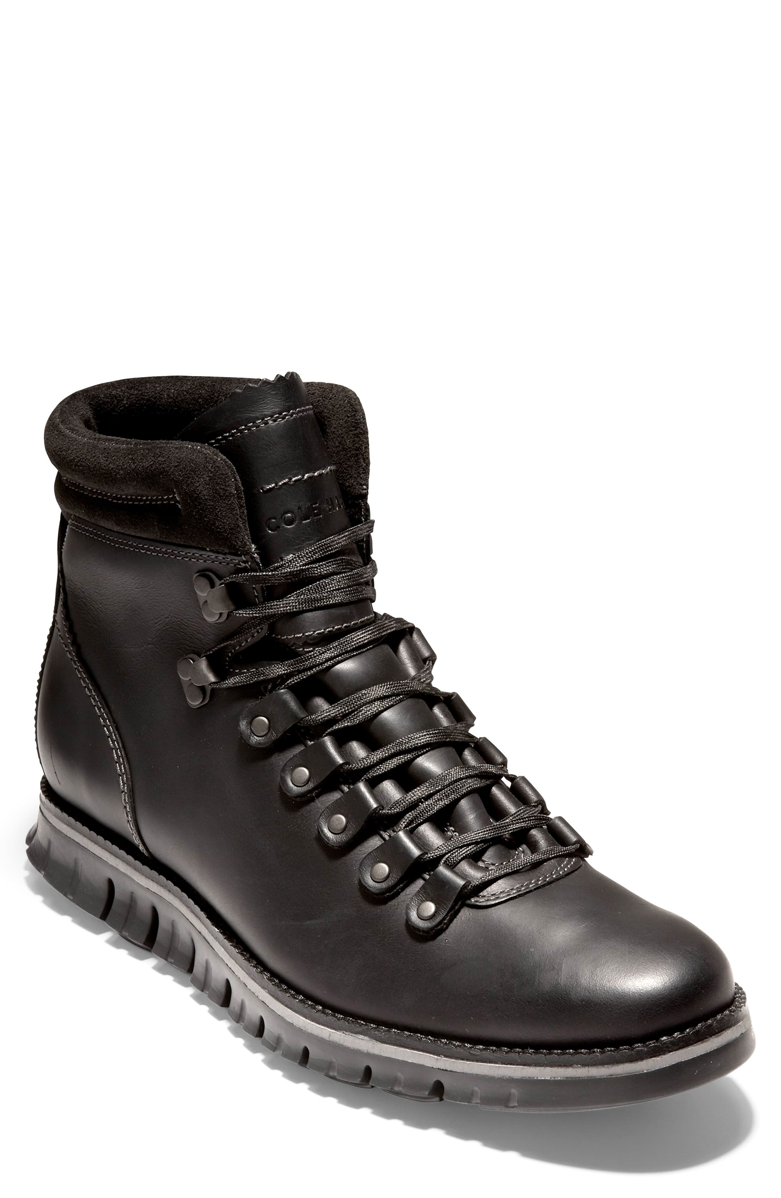 Cole Haan Mens ZeroGrand Leather Waterproof Hiking Boots Title 8.5 Medium D British Tan Walmart
