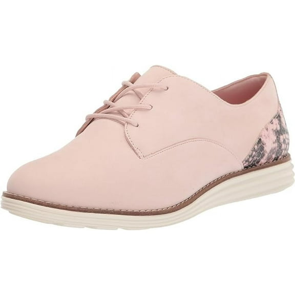 Cole Haan Original Grand Plain Oxford Peach Whip Nubuck Lace Up Low Top Sneakers (Peach Whip Nubuck, 5.5)