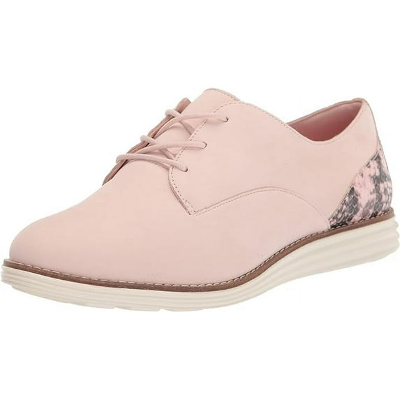 Cole Haan Original Grand Plain Oxford Peach Whip Nubuck Lace Up Low Top Sneakers (Peach Whip Nubuck, 5.5)