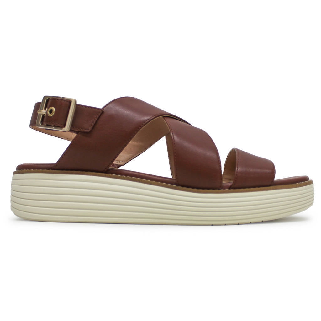 Cole Haan Women's Riannon Platform Sandal - X-Strap Design With Comfort Platform & Ankle Buckle