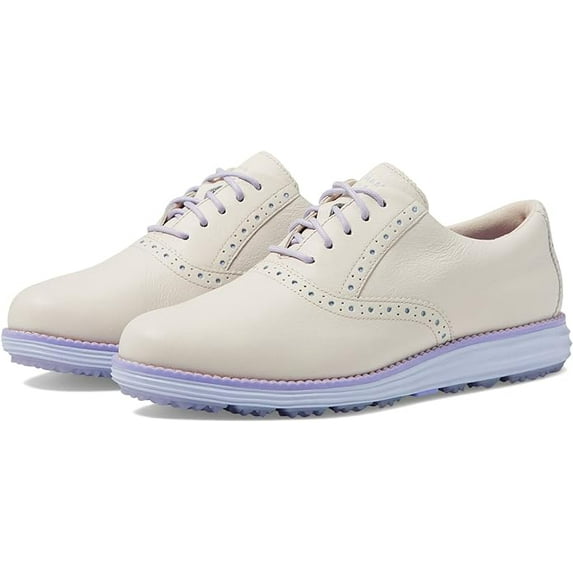 Cole Haan Originalgrand Shortwing Golf Silver Birch/Lavender Lace Up Sneakers (Silver Birch/Lavender/Orchid Petal, 7.5)