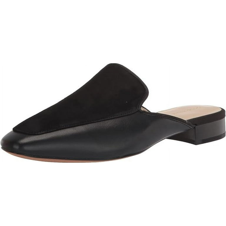 Cole Haan Perley Black Leather Suede Squared Toe Slip On  display picture 3