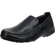 Cole Haan Tucker Venetian Black Slip On Rounded Toe Leather Flat Loafers Black, 8