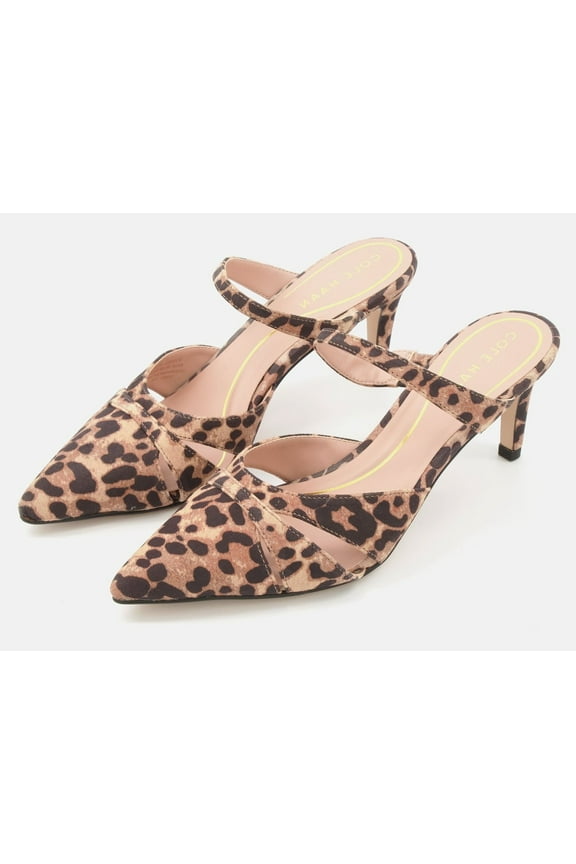 Vandam Dress Mule Leopard Suede Pointed Toe Slip On Dress Pumps (Leopard Suede, 6.5)