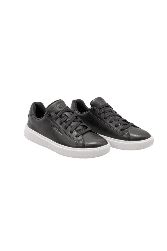 Women's Grand Crosscourt Daily Leather Sneaker Black / White Size 7.5