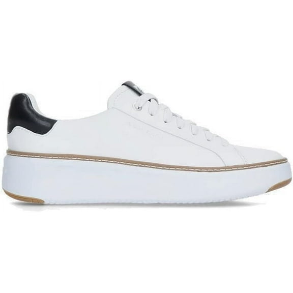 Cole Haan Women's GrandPrø TopSpin Sneakers Ivory Black W22707 Brand New