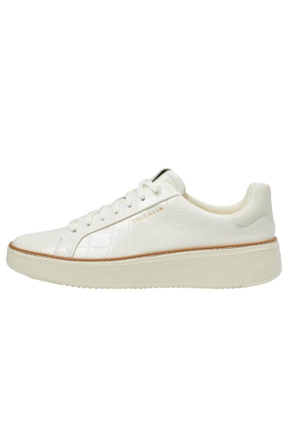 Grandpro Topspin Sneaker Ivory Croc Print  W31389-100 Women's Size 9