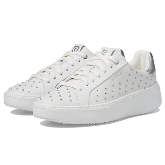 Cole Haan Women's Grandpro Topspin Sneaker, Optic White Micro Studs, 7