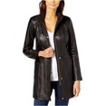 thumbnail image 1 of Cole Haan Women's Leather Mid-Length Coat (Black, XL), 1 of 3