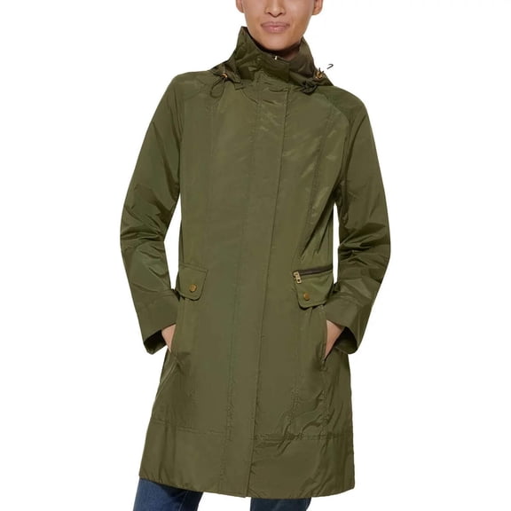 Cole Haan Women's Packable Hooded Rain Jacket