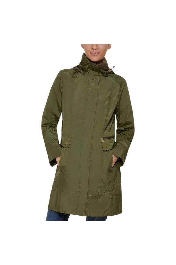 Cole Haan Women's Packable Hooded Rain Jacket