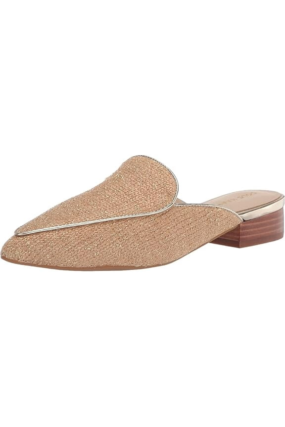 Women's Piper Mule, Mtllc Linen Raffia, 9.5