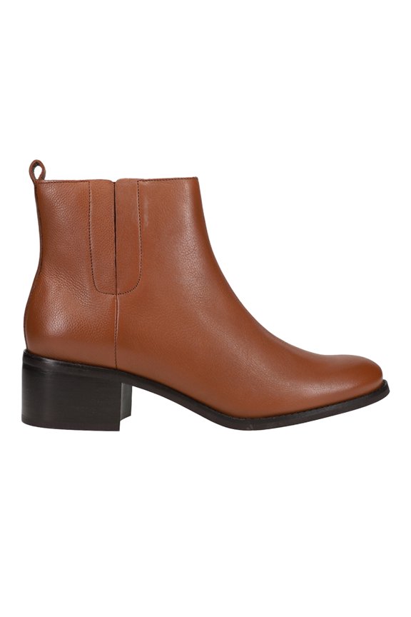 Womens Addie Round Toe Zippered Ankle Boots