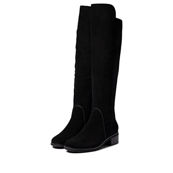 Cole Haan Womens Calgary Water Resistant OTK Boot, Black Suede, 5