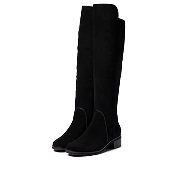 Cole Haan Womens Calgary Water Resistant OTK Boot, Wr Black Suede, 7