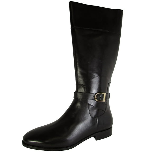 Cole Haan Womens Catskills Boot II Tall Riding Shoes, Black Leather, US 5.5