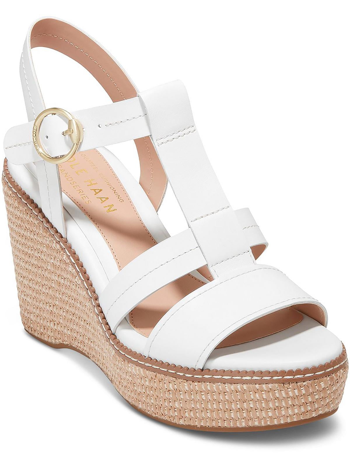 Cole Haan Womens Cloud All Day 75 Leather Buckle Wedge Heels Walmart