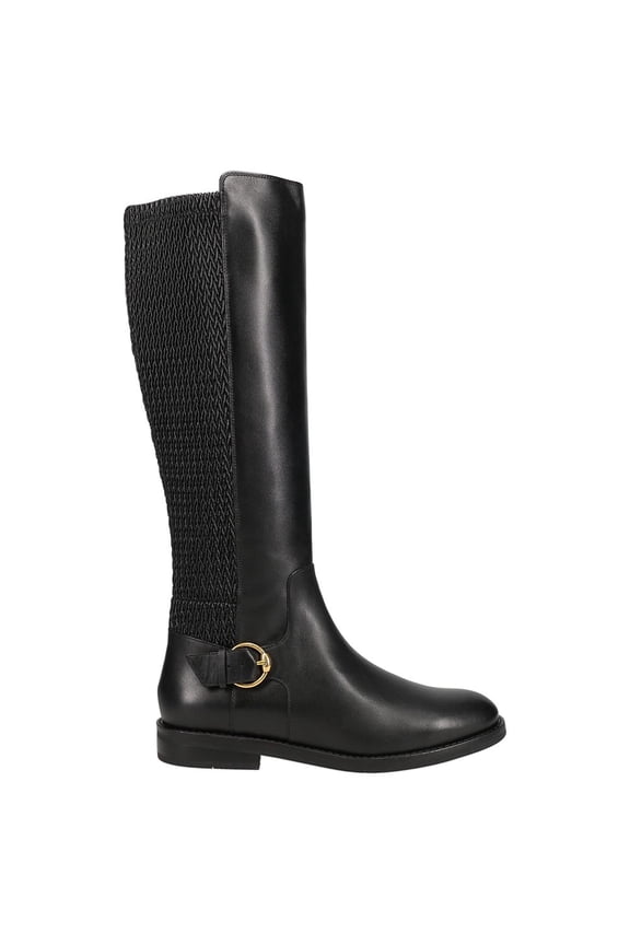 Womens Clover Stretch Boots Black Leather 9.5M