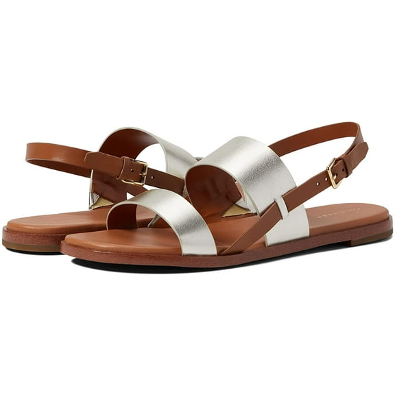 Cole Haan Womens Flynn Flat Sandal 9 Gold/Honey