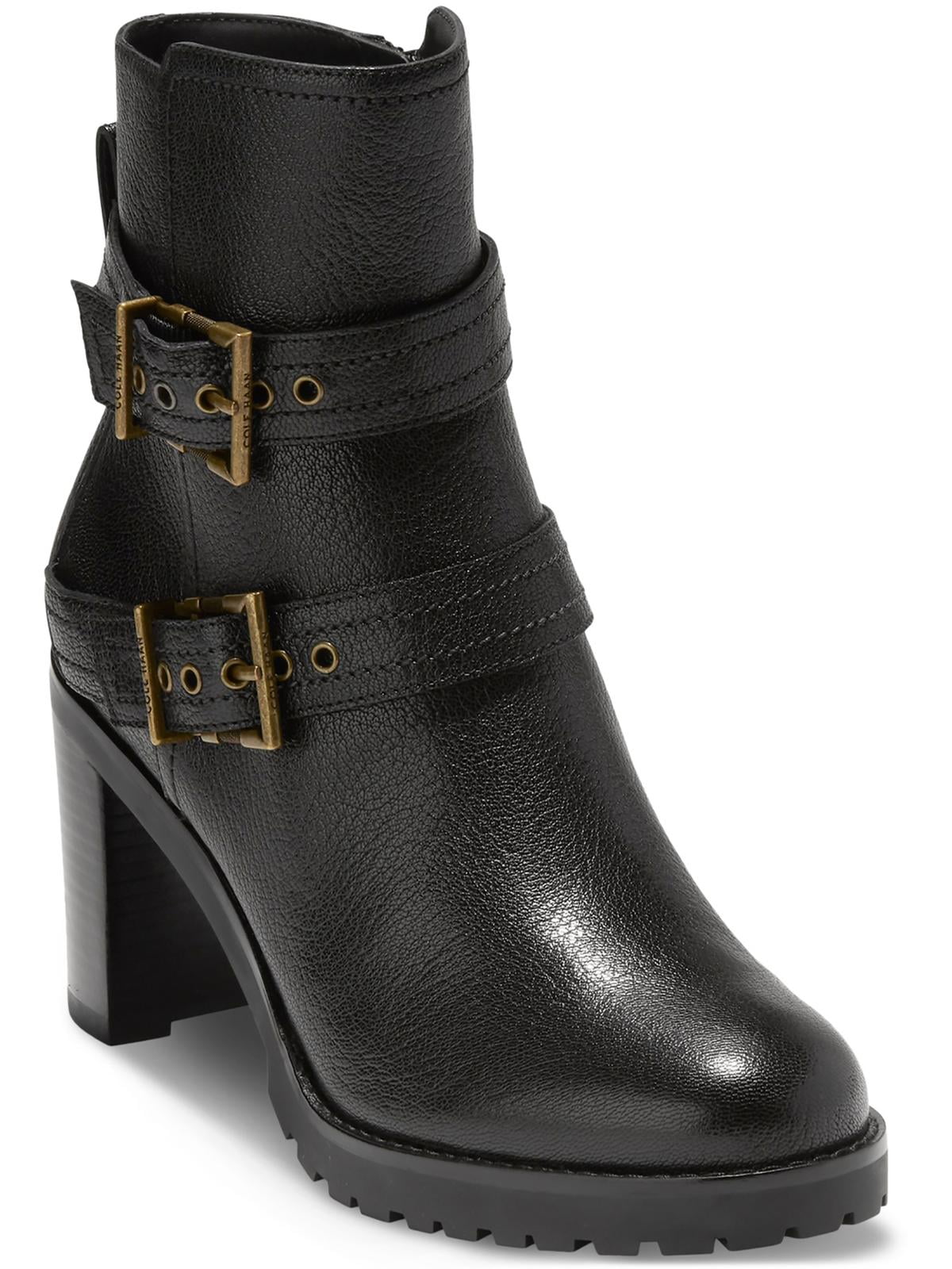 Cole Haan Womens Foster Leather Buckle Ankle Boots Walmart