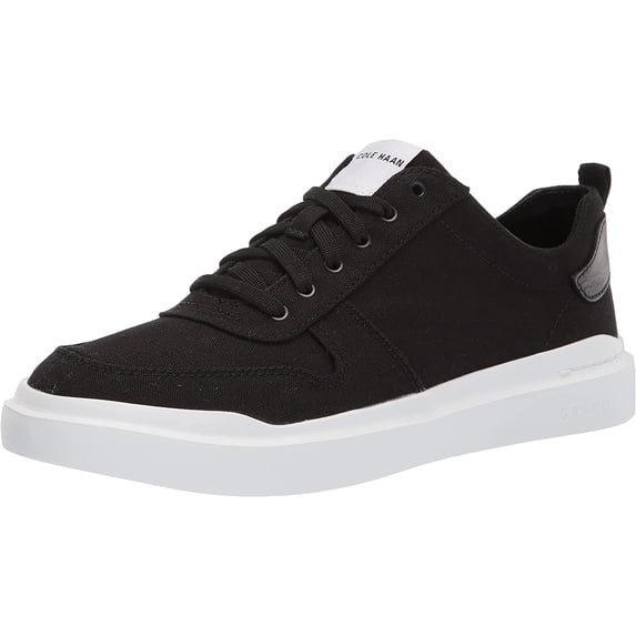 Cole Haan Women's Grandpro Rally Canvas Court Sneaker in Black/Optic White, 5 US