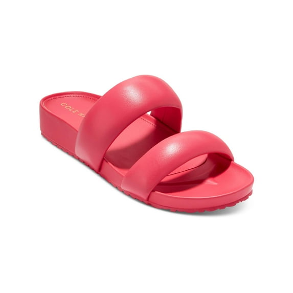 Cole Haan Womens MOJAVE Patent Leather Open Toe Slide Sandals