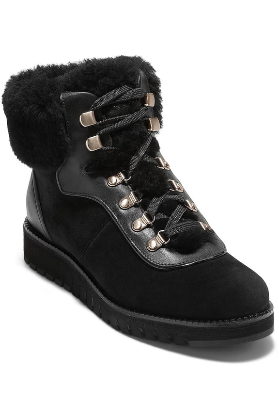 Womens ZERO GRAND Faux Suede Faux Fur Hiking Boots