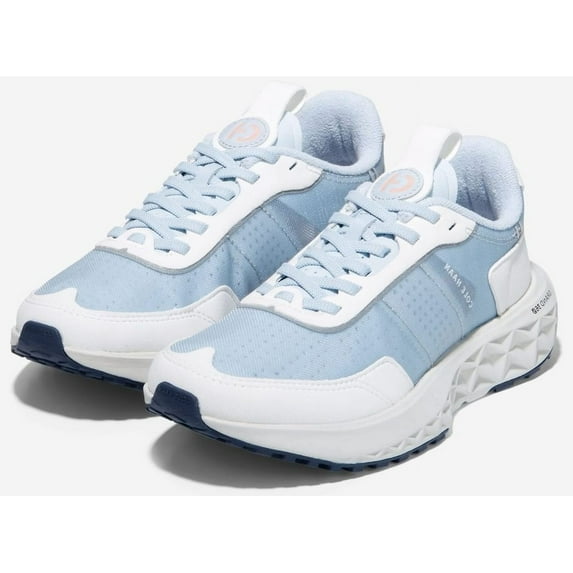 Cole Haan Zerogrand Outpace III Optic White/Heather/Optic White Lace Up Sneakers (Optic White/Heather/Optic White, 9.5)