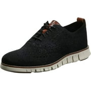 Cole Haan Zerogrand Stitchlite Oxfords Black/Ivory Lace Up Knit Sneakers (Black/Ivory, 7)