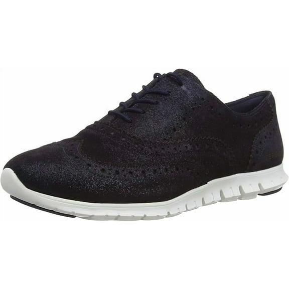 Cole Haan Zerogrand Wing Ox Closed Hole II Dark Navy Sparkle Leather Sneakers (Dark Navy Sparkle Leather, 6)