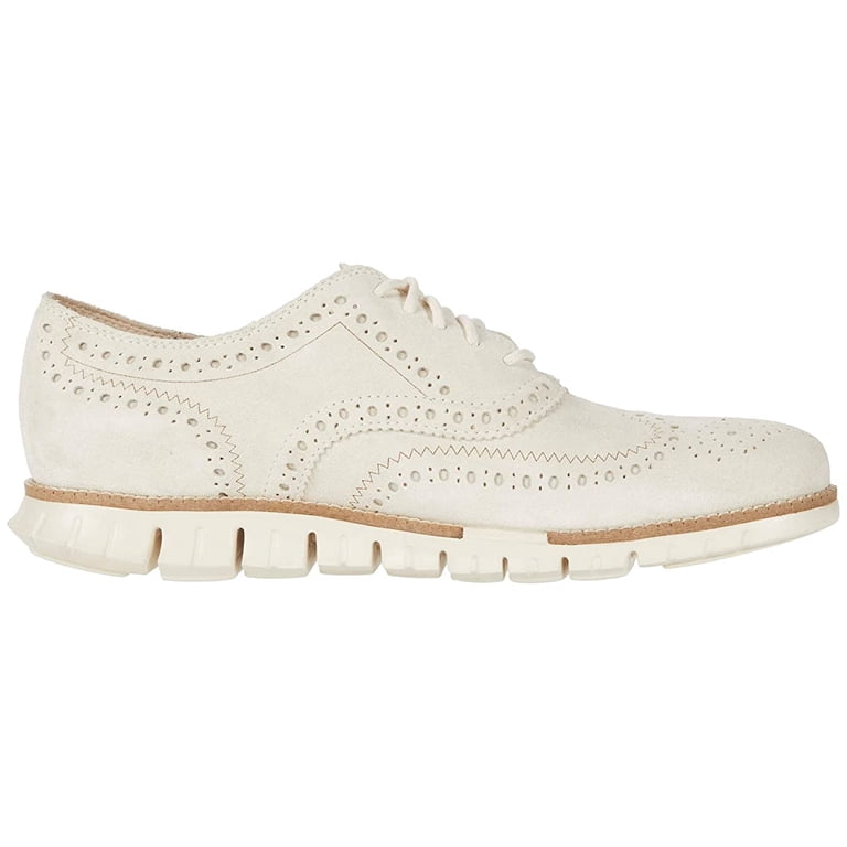 Cole Haan Zerogrand Wing Tip Oxford Ivory Suede/Ivory  display picture 3