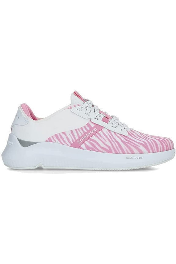Zerogrand Winner Tennis Tropical Pink Zebra Lace Up Low Top Sneakers (Watermelon Zebra Print, 11)