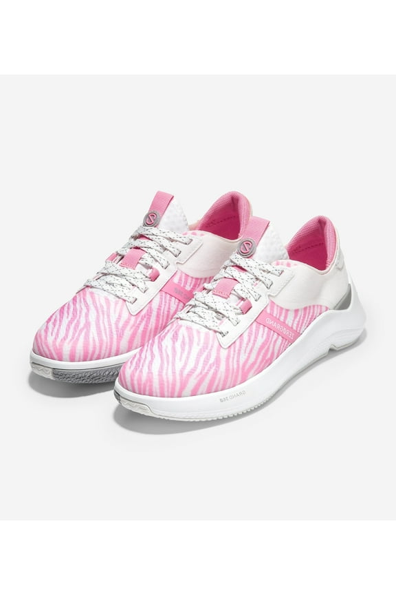 Zerogrand Winner Tennis Tropical Pink Zebra Lace Up Low Top Sneakers (Watermelon Zebra Print, 6.5)