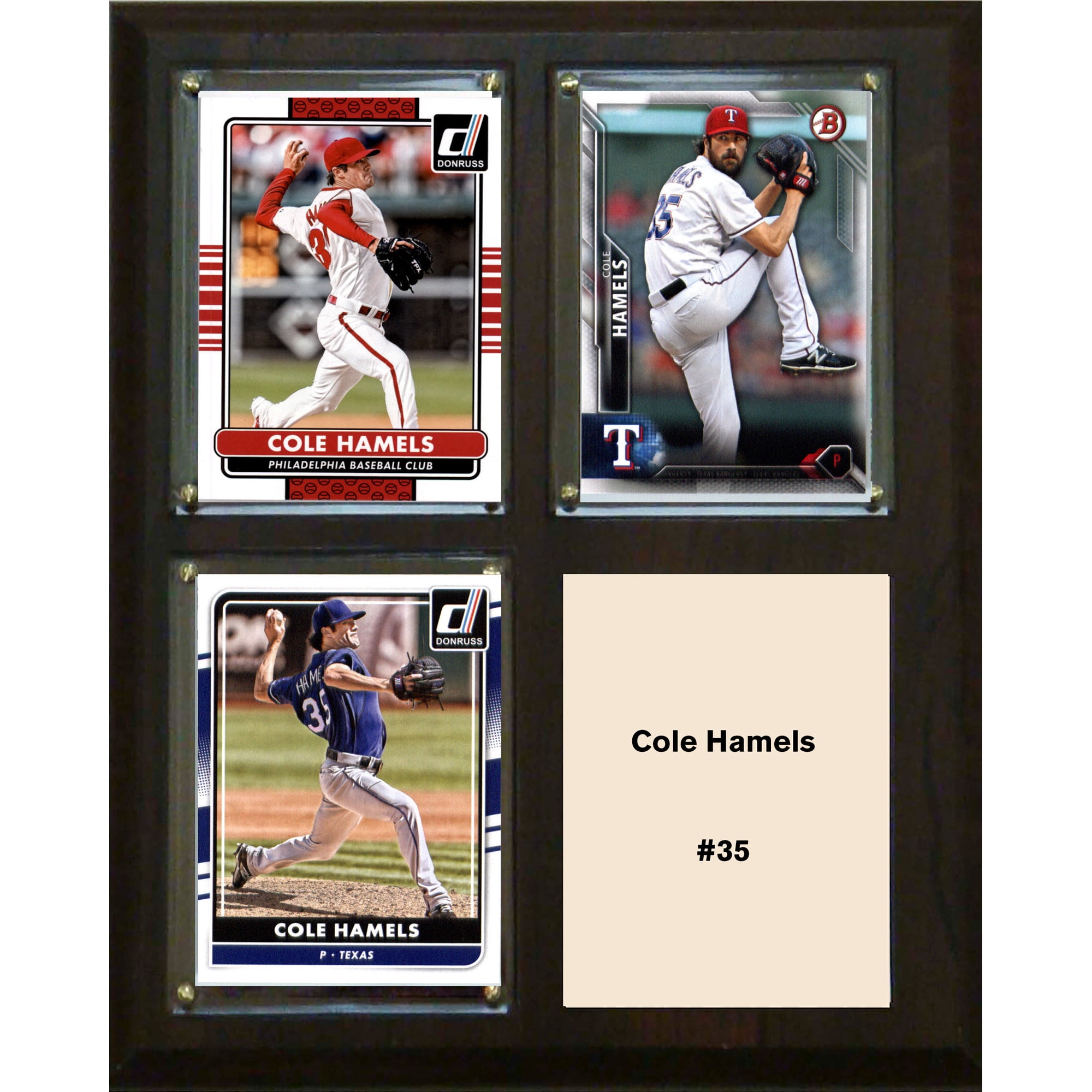 Cole Hamels Texas Rangers 8'' x 10'' Plaque 